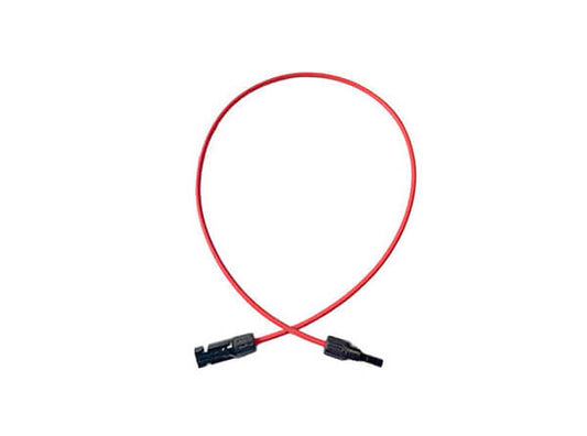 2m vorkonfektioniertes Solarkabel H1Z2Z2-K 6 mm² rot inkl. MC4 Stecker u. Buchse